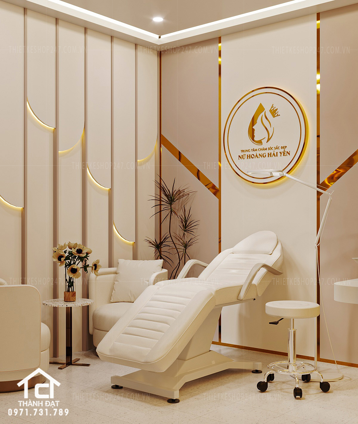 thiết kế spa đẹp sinh động