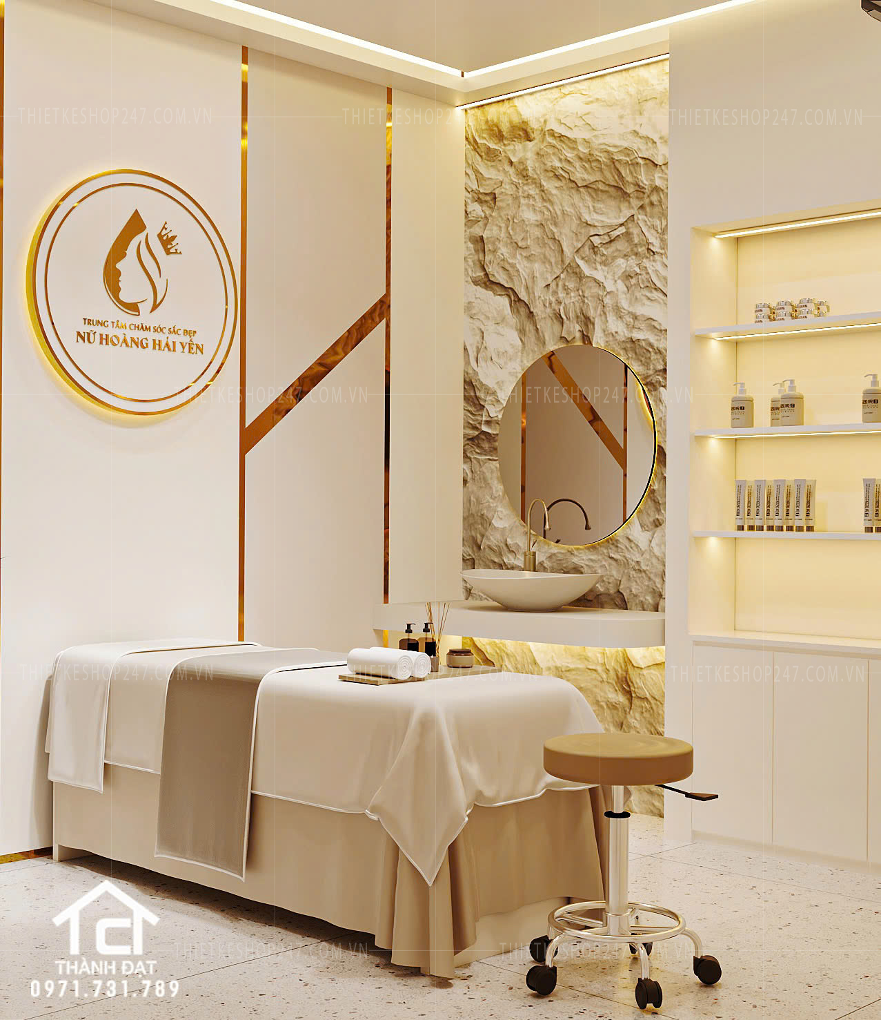 thiết kế spa đẹp trẻ trung