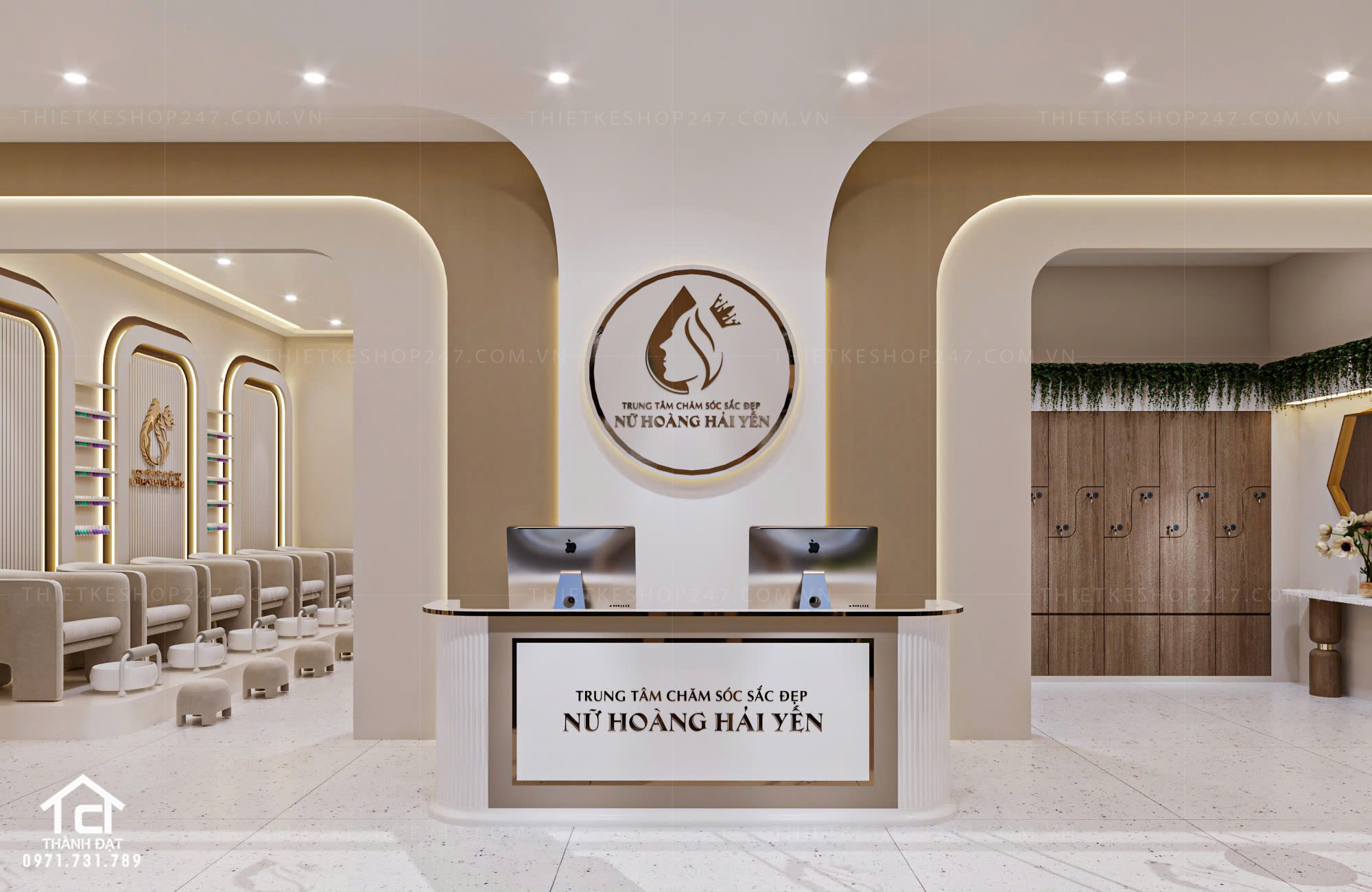 thiết kế spa đẹp xinh