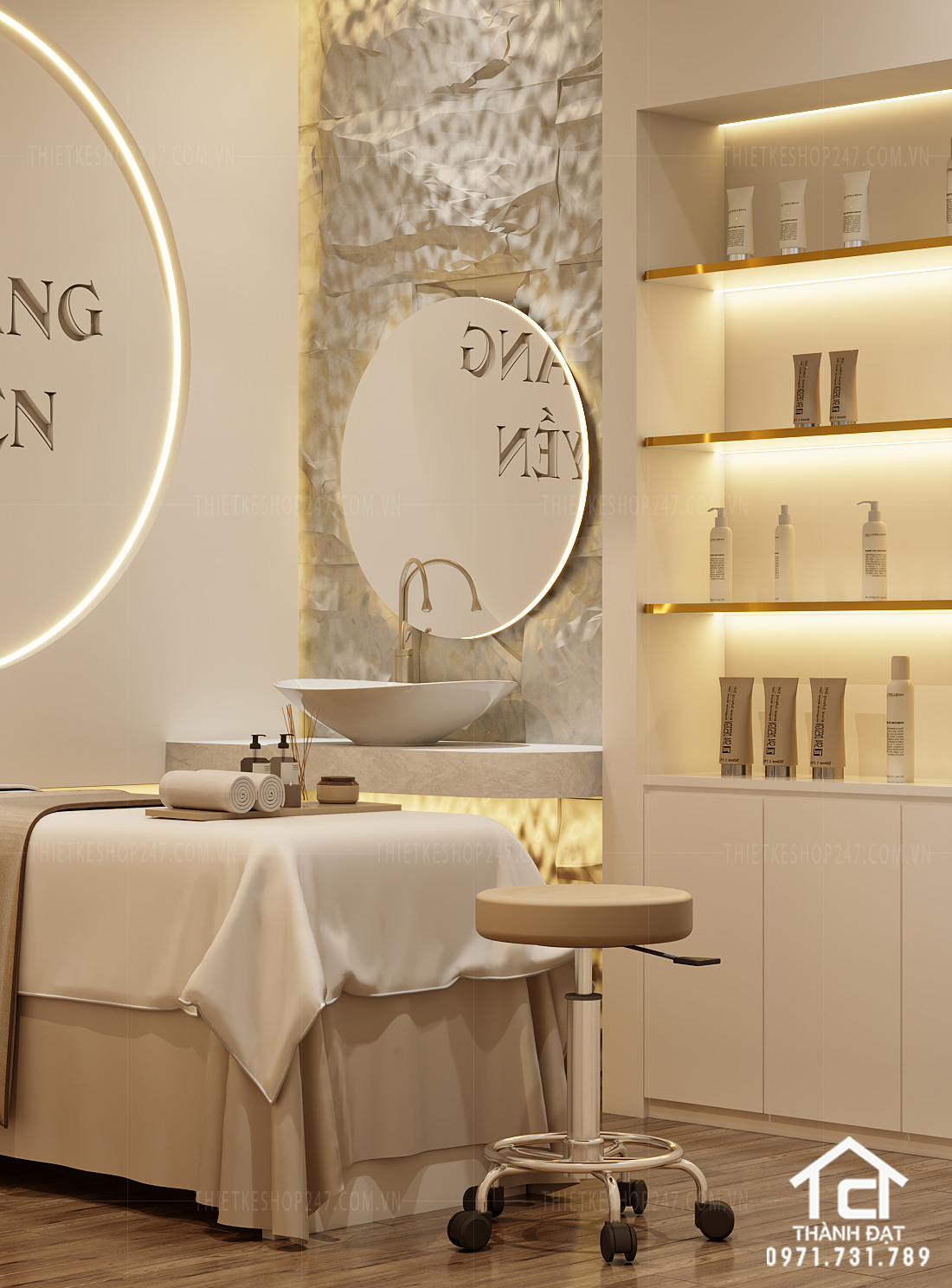 thiết kế spa đẹp rạng ngời