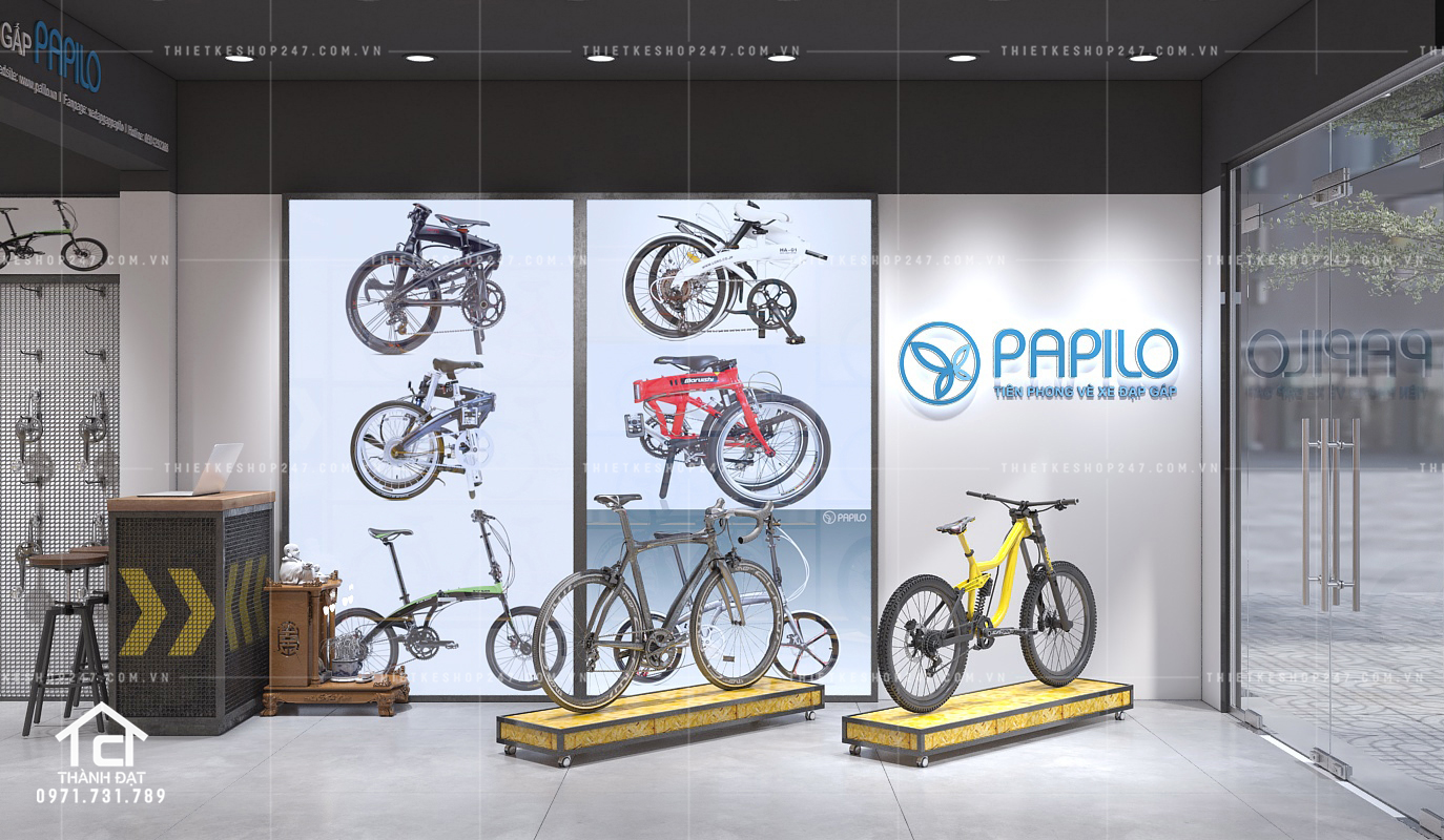 Mẫu thiết kế shop xe đạp