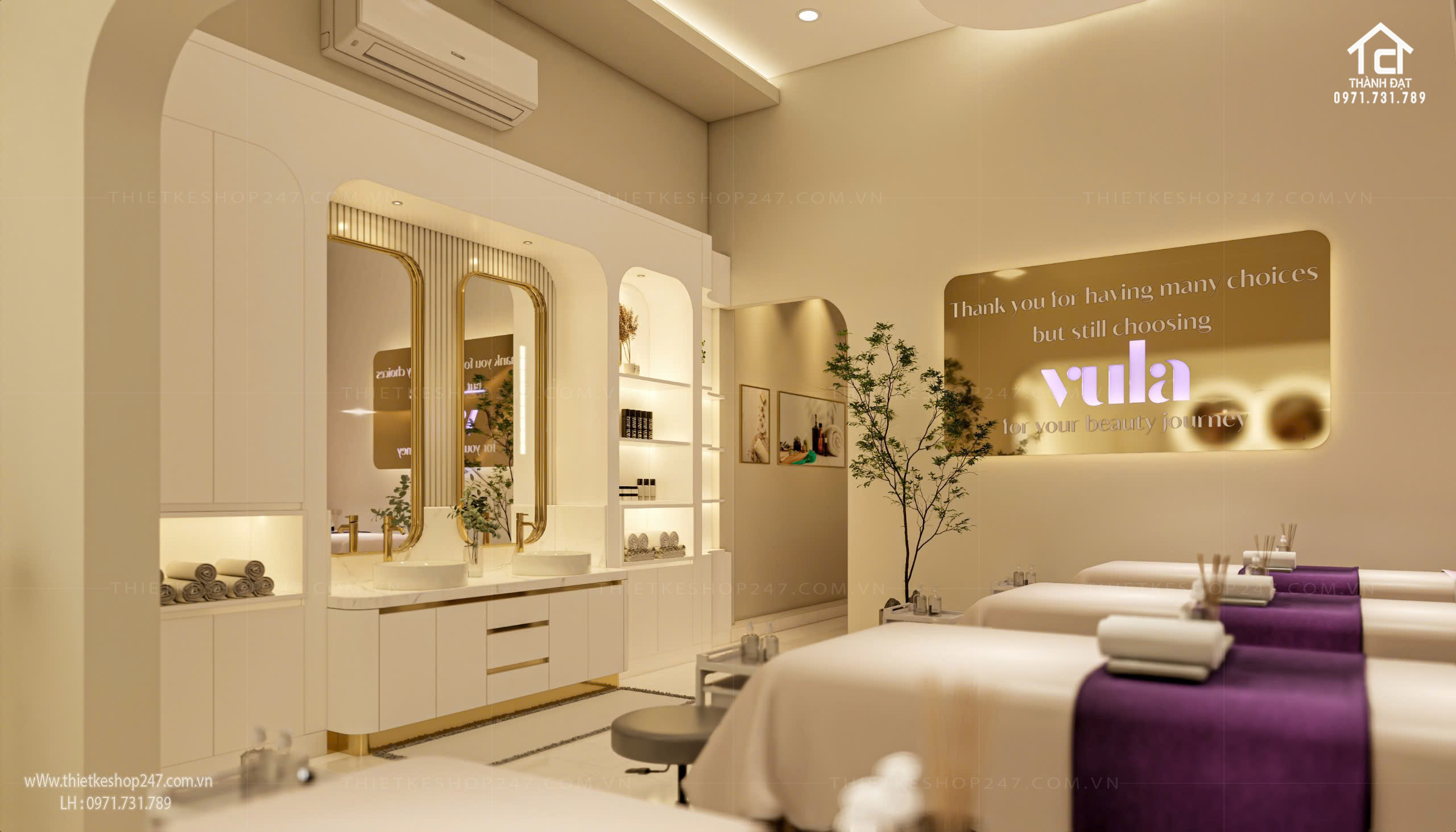 Thiết kế spa đẹp ấn tượng