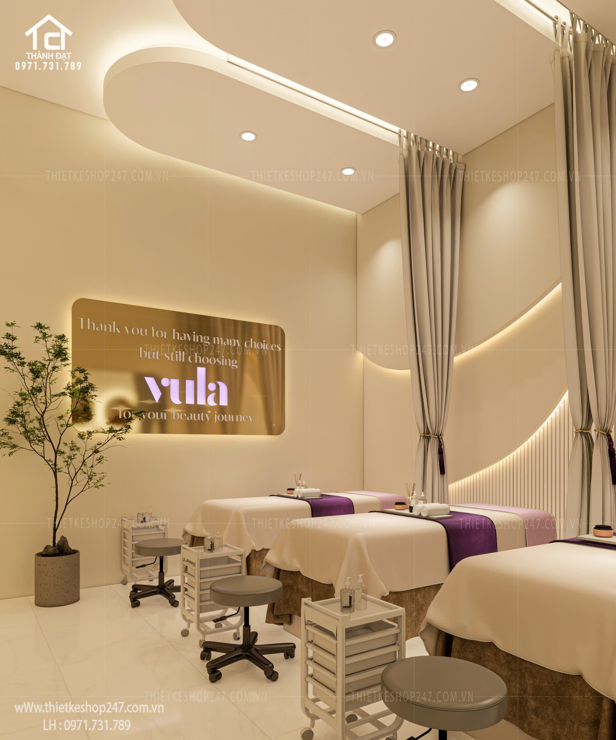 Thiết kế spa đẹp bắt mắt