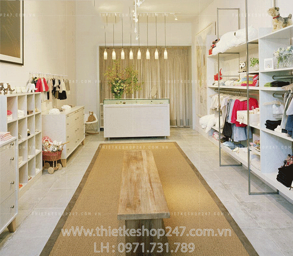 Thiết kế shop thời trang trẻ em đẹp.