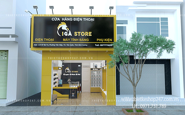 Thiết kế shop điện thoại đẹp.