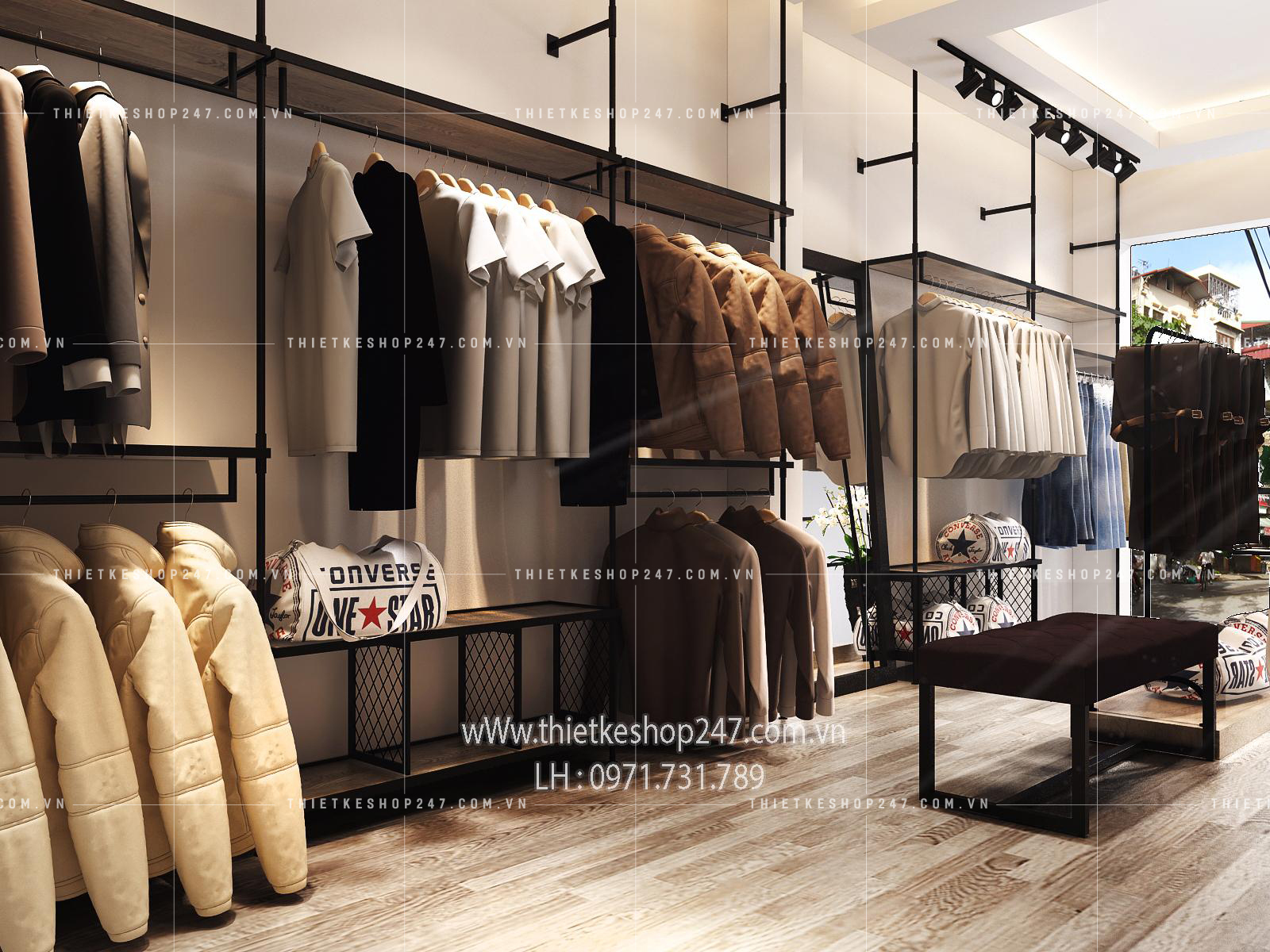 Thiết kế shop thời trang nhỏ đẹp