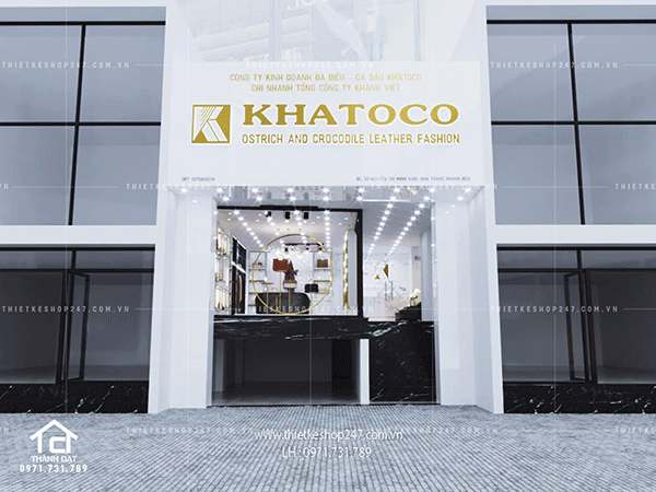 Thiết kế shop túi xách đẹp.