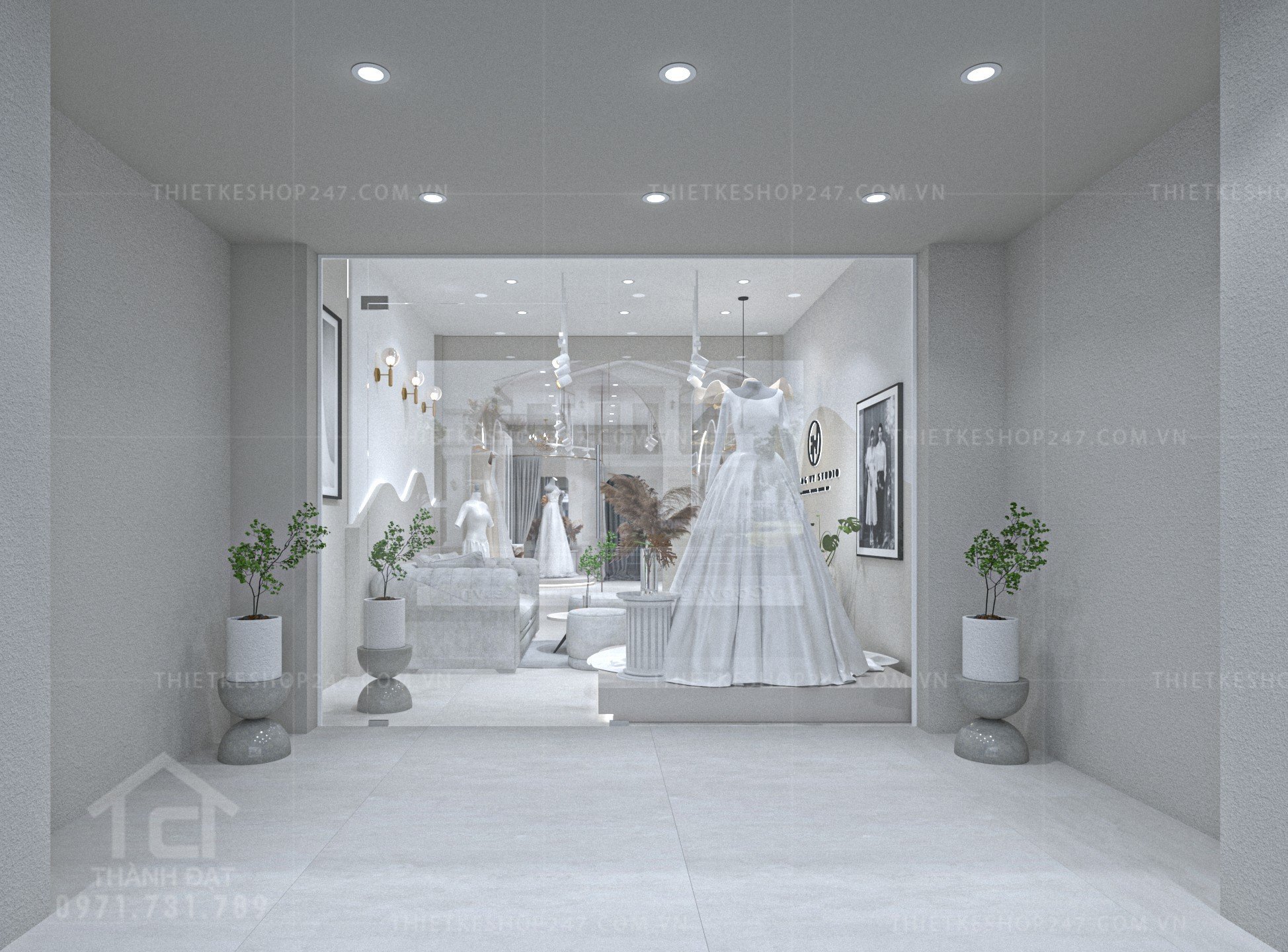 Thiết kế studio áo cưới đẹp