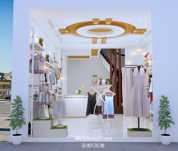 Trang trí cửa hàng thời trang trẻ em tại Lâm Đồng