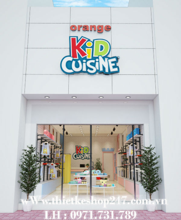 Trang trí cửa hàng thời trang trẻ em tại bắc ninh