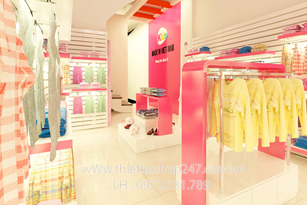 Trang trí shop quần áo trẻ em