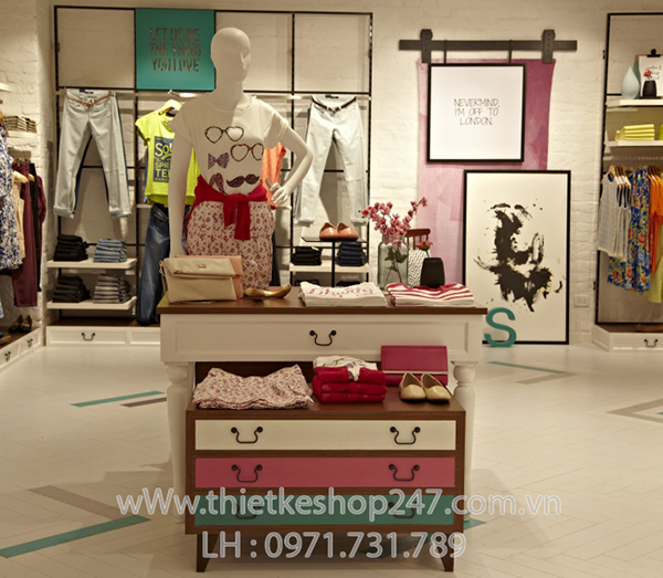 Cách trang trí shop thời trang đẹp