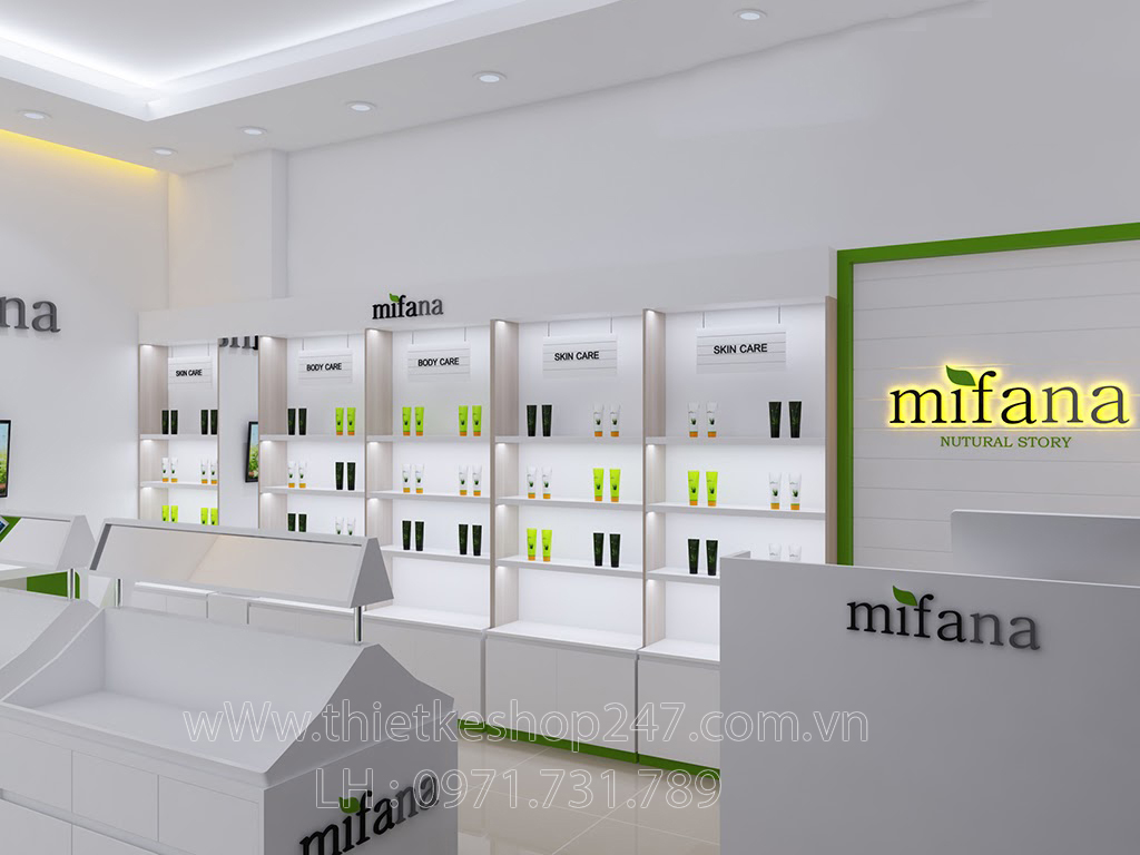 nhung mau thiet ke shop my pham dep