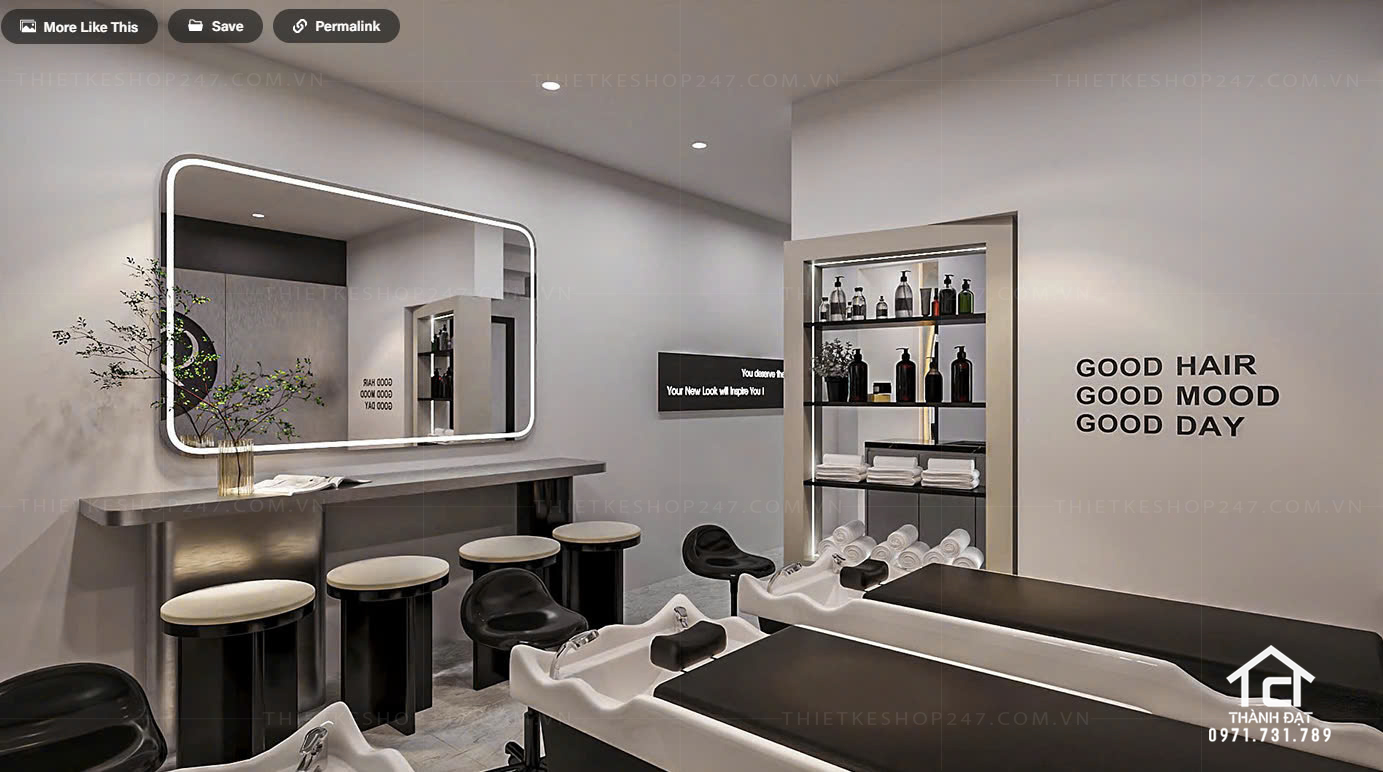 thiết kế salon tóc đẹp lôi cuốn