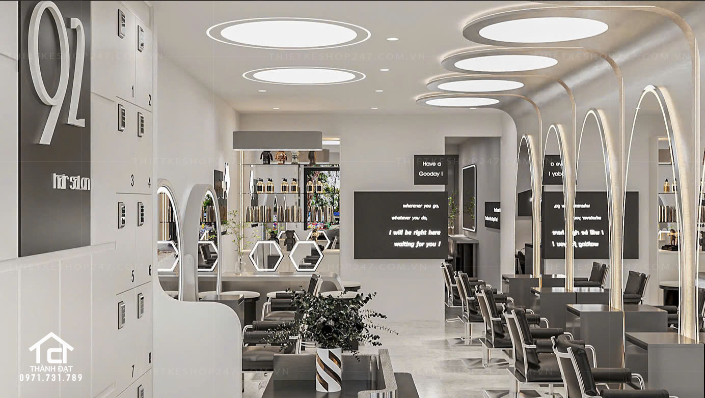 thiết kế salon tóc đẹp