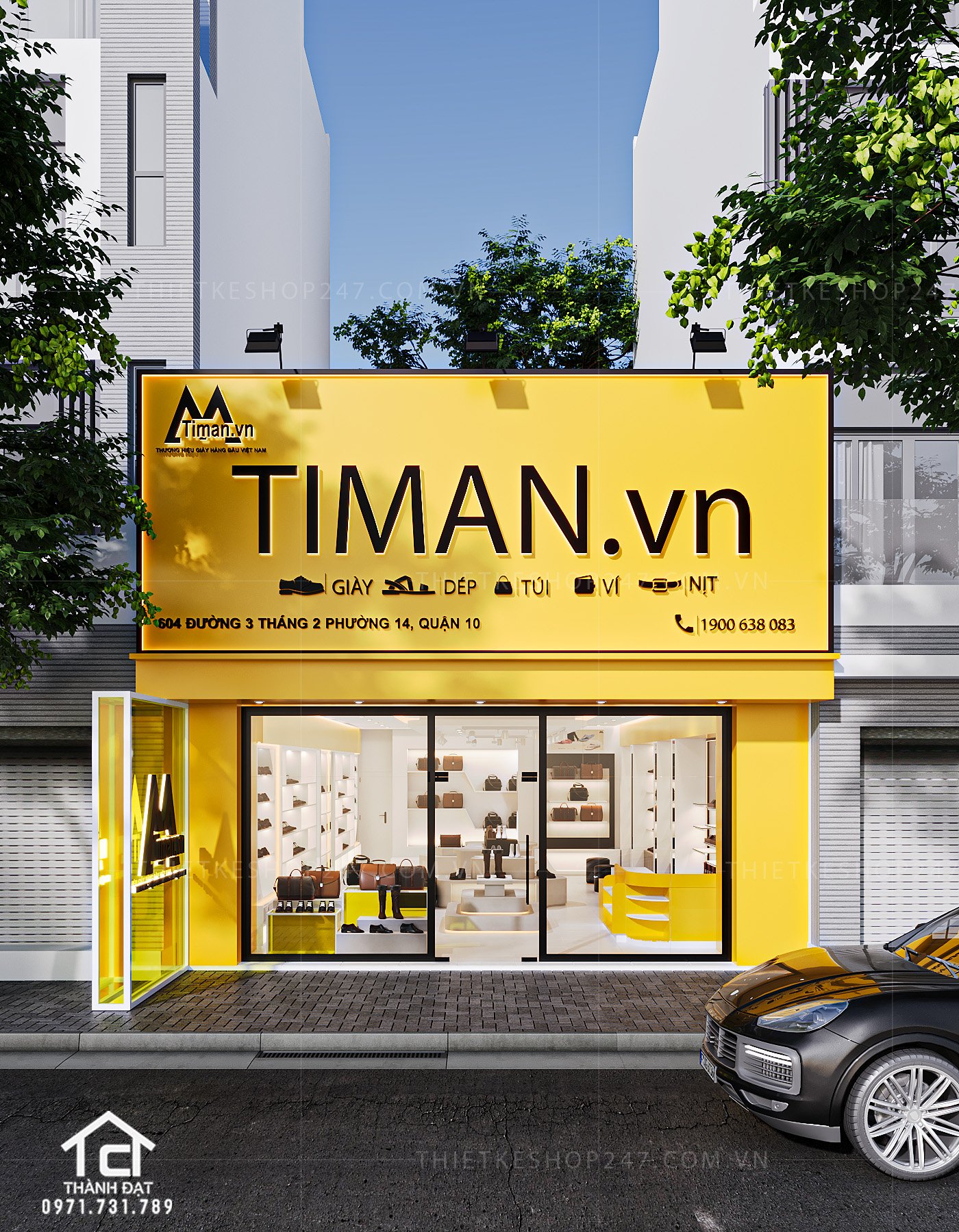 thiết kế shop giày dép đẹp