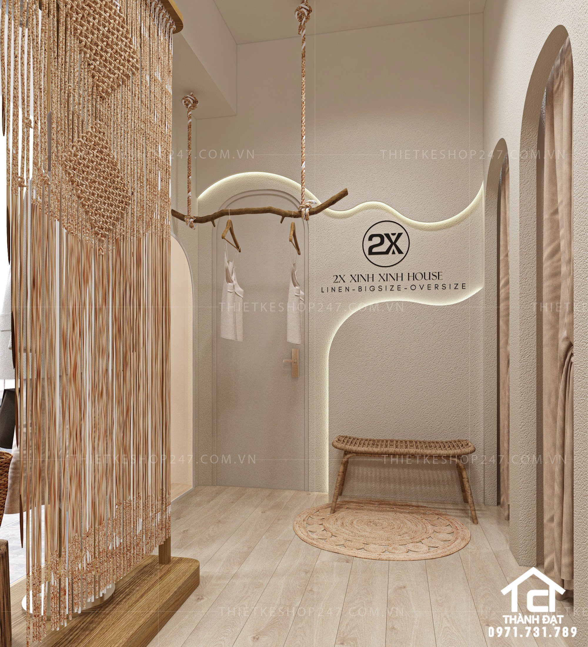 thiết kế shop thời trang đẹp ấn tượng