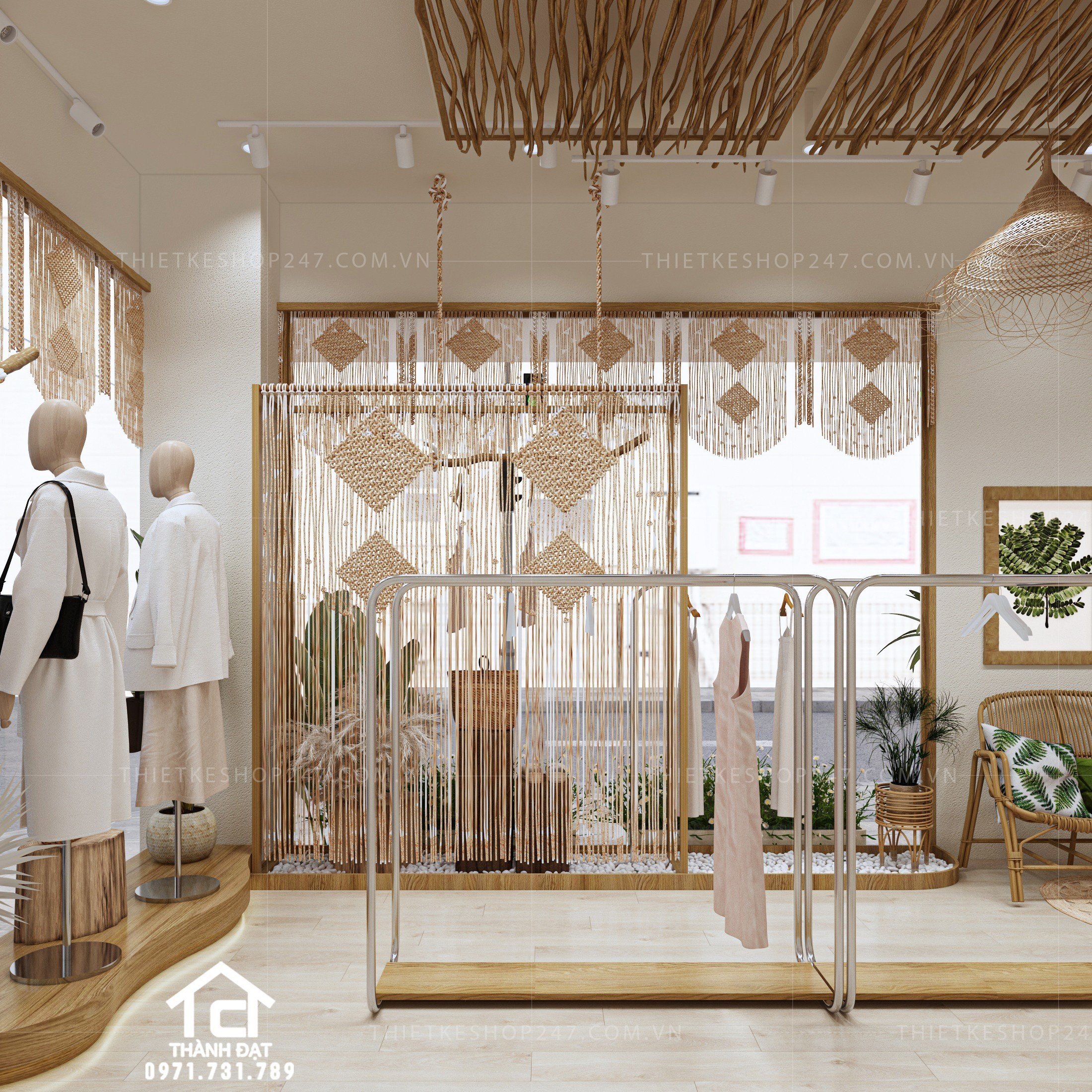 thiết kế shop thời trang đẹp cá tính