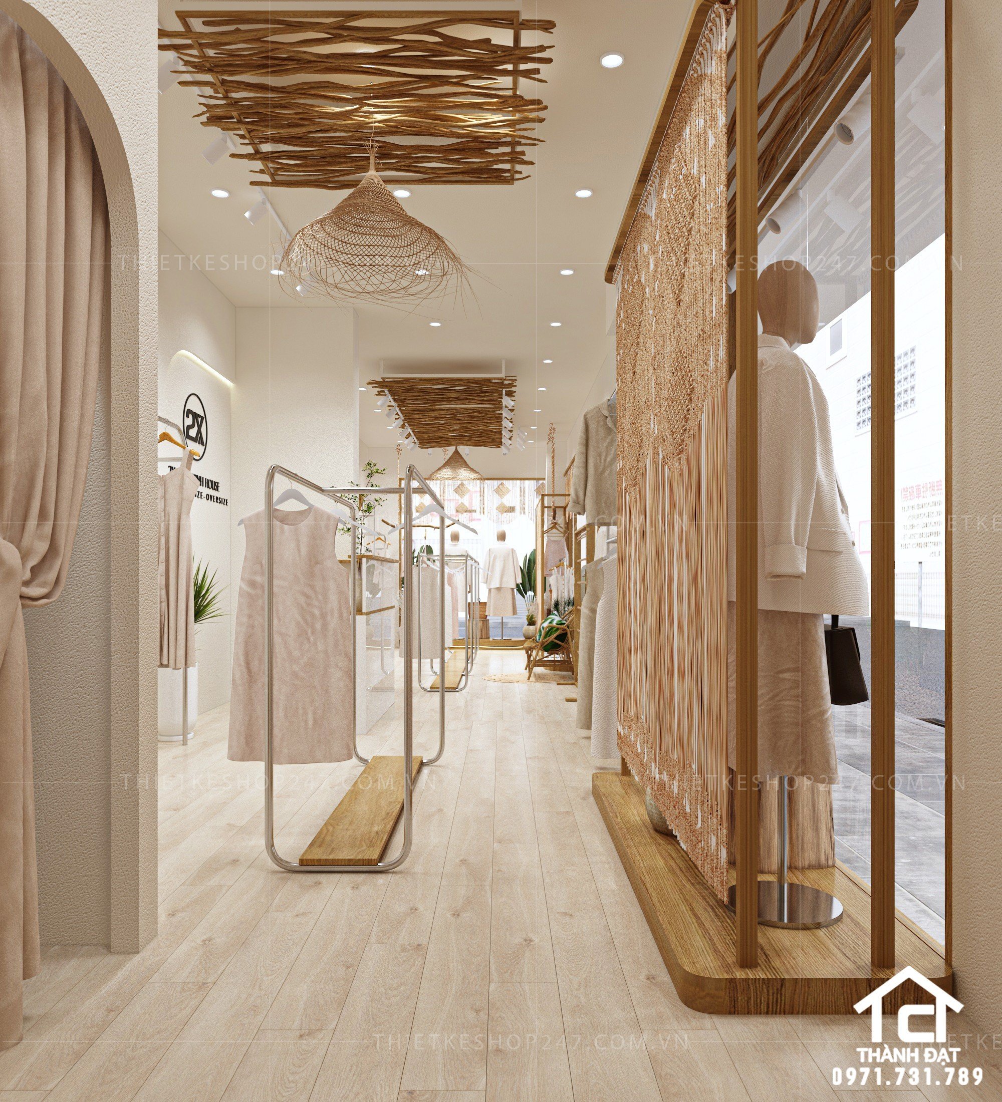 thiết kế shop thời trang đẹp lôi cuốn