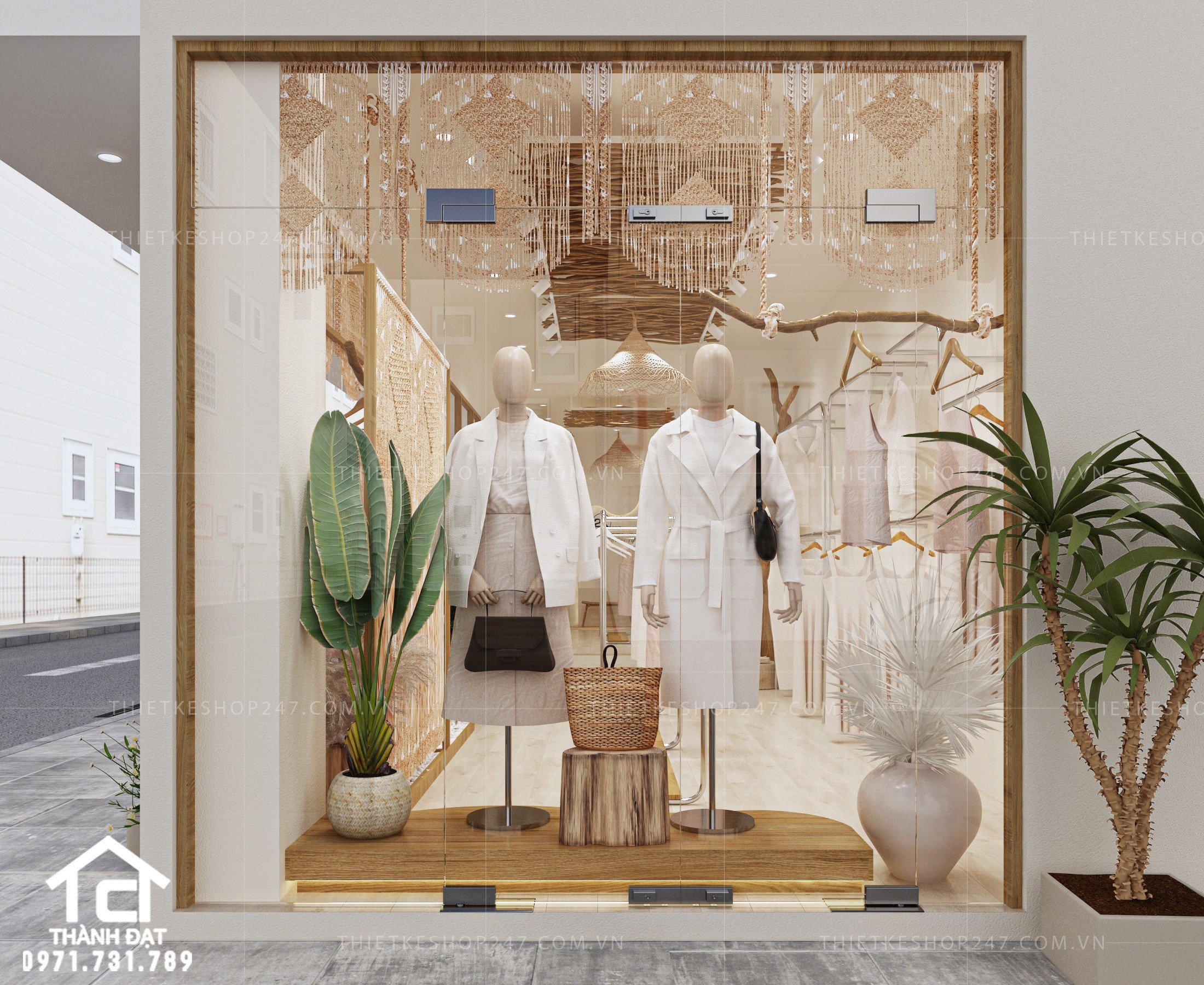 thiết kế shop thời trang đẹp quyến rũ