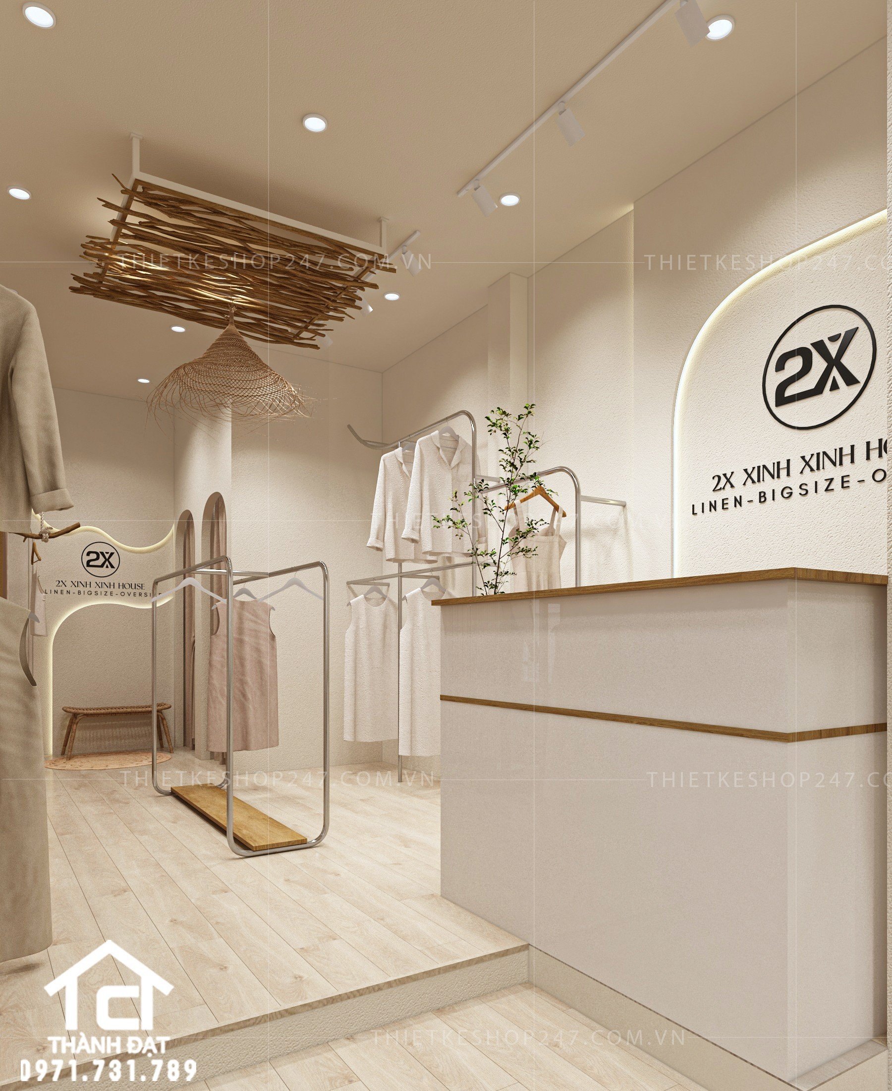 thiết kế shop thời trang đẹp sang chảnh