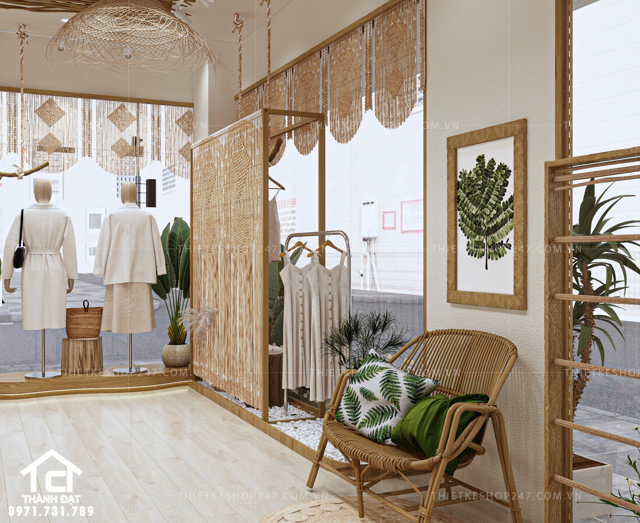 thiết kế shop thời trang đẹp và sang