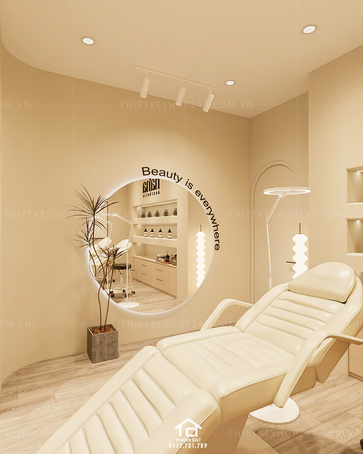 thiết kế spa đẹp bắt mắt