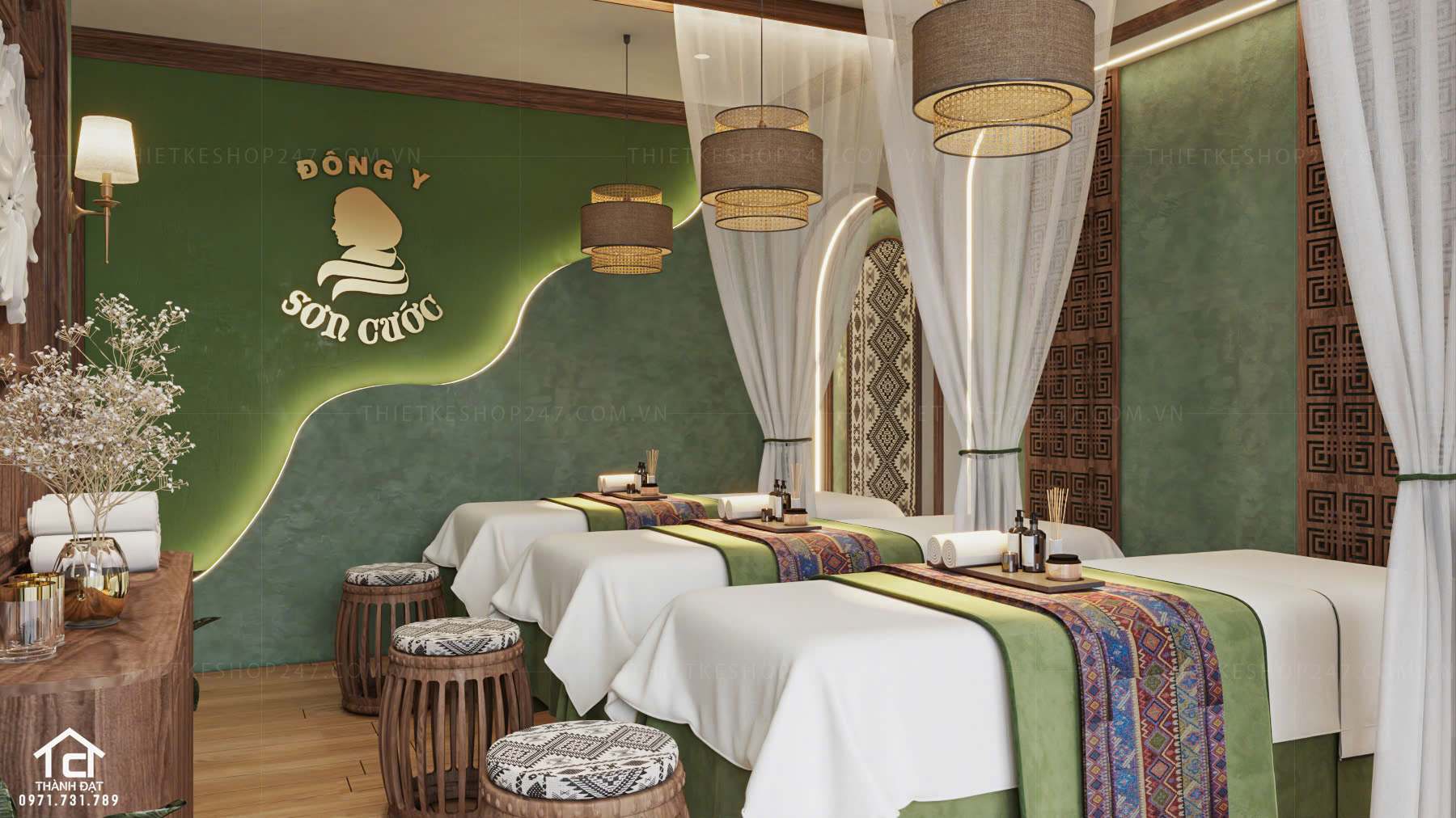 thiết kế spa đẹp lung linh