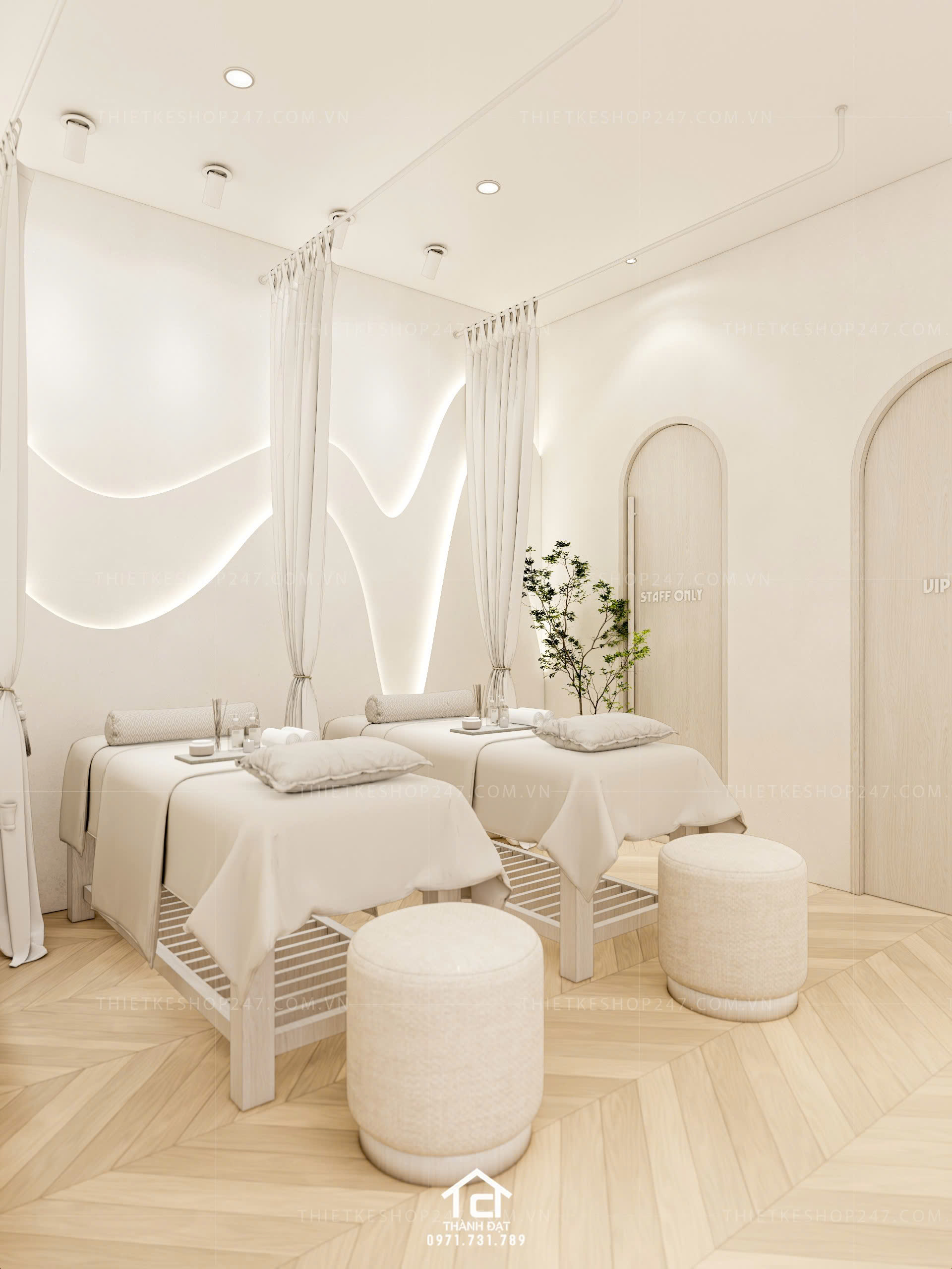 thiết kế spa đẹp sinh động