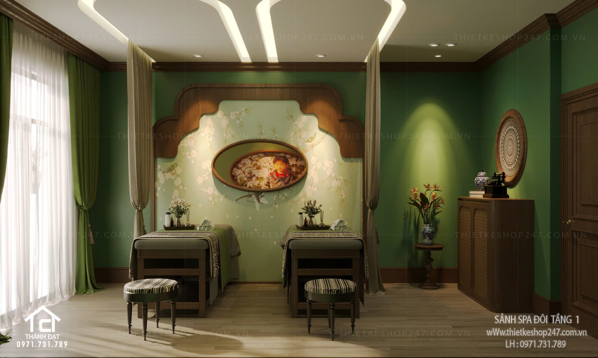 thiết kế spa đẹp trẻ trung