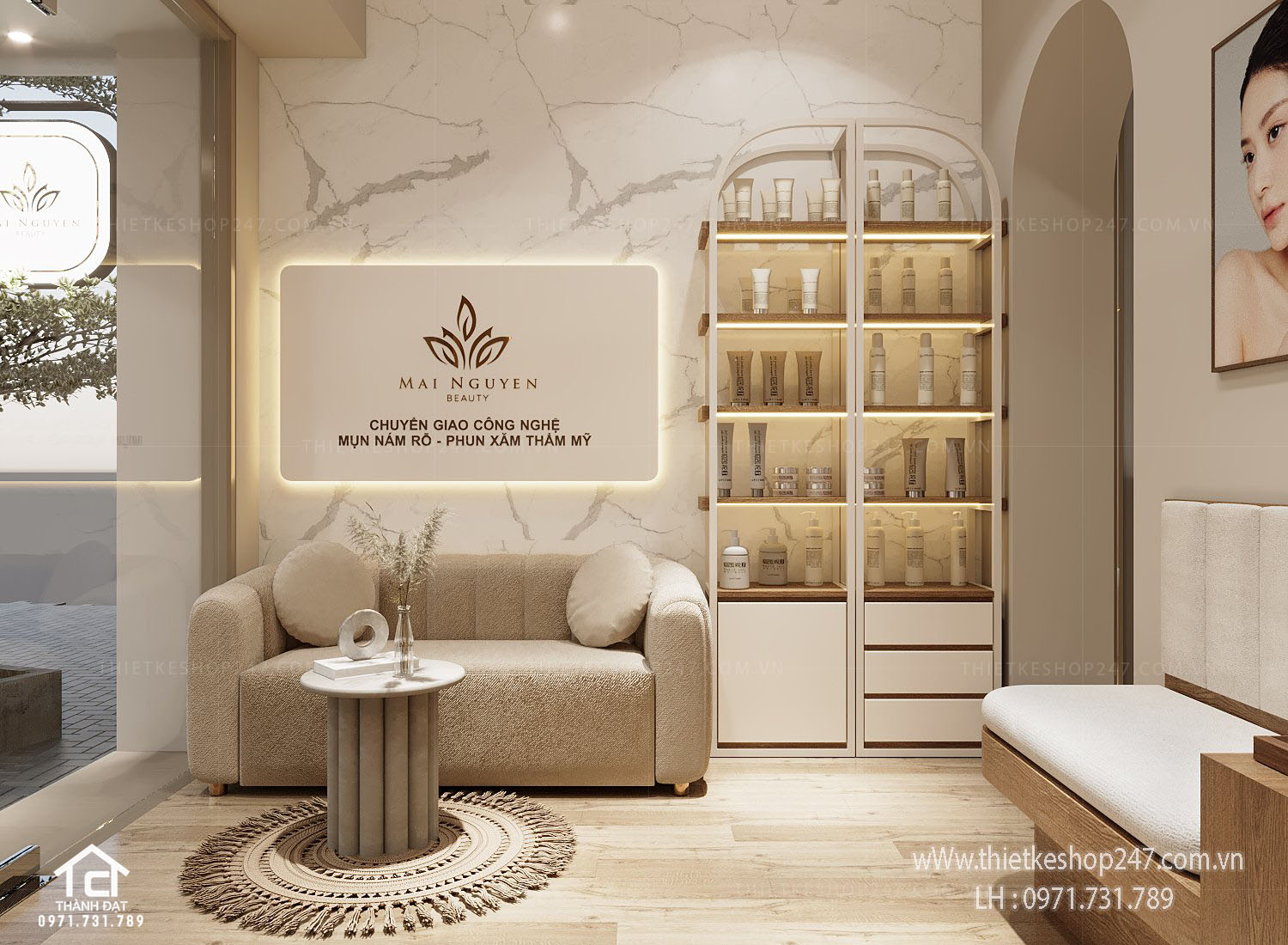 thiết kế spa đẹp xinh