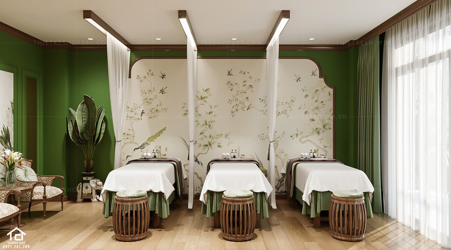 thiết kế spa lung linh