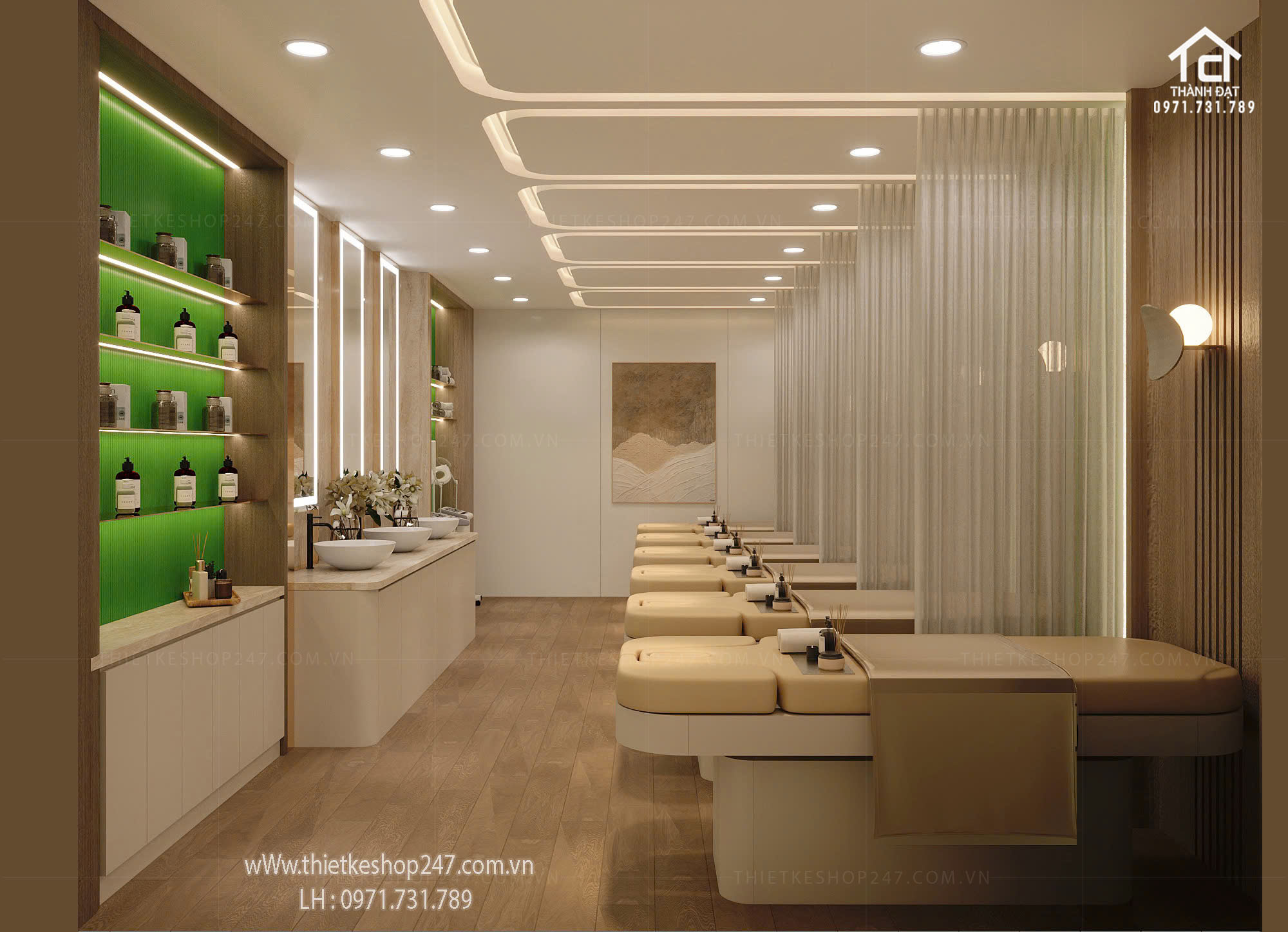 thiết kế spa nhỏ xinh