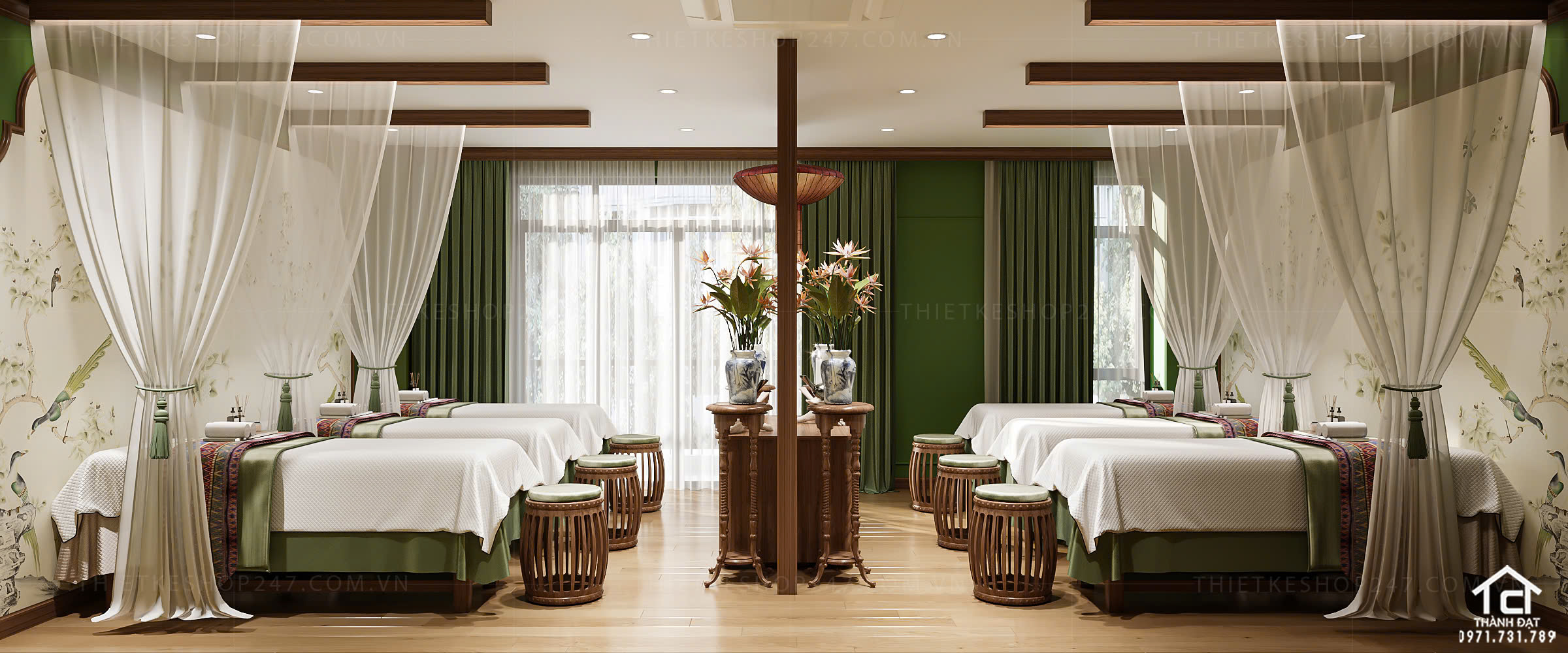 thiết kế spa sinh động