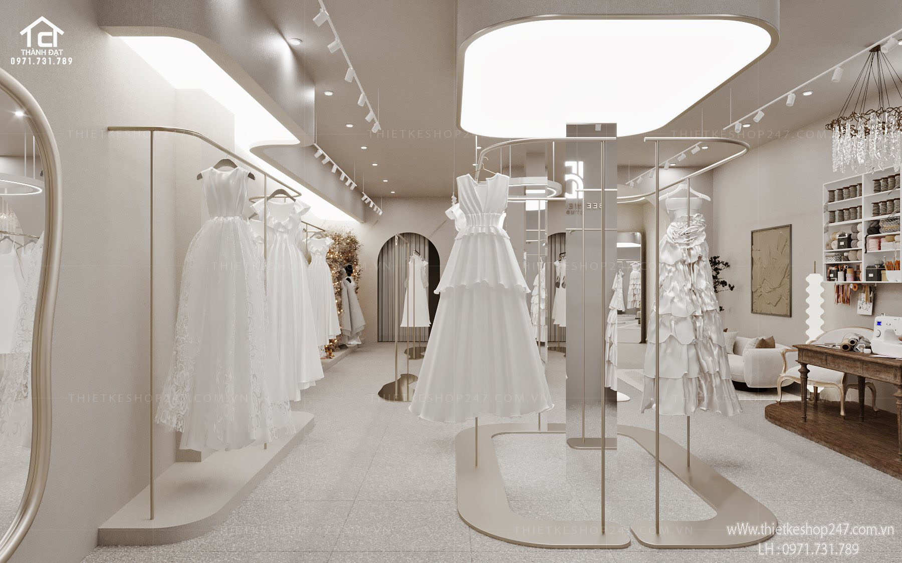 thiết kế studio áo cưới đẹp rạng ngời