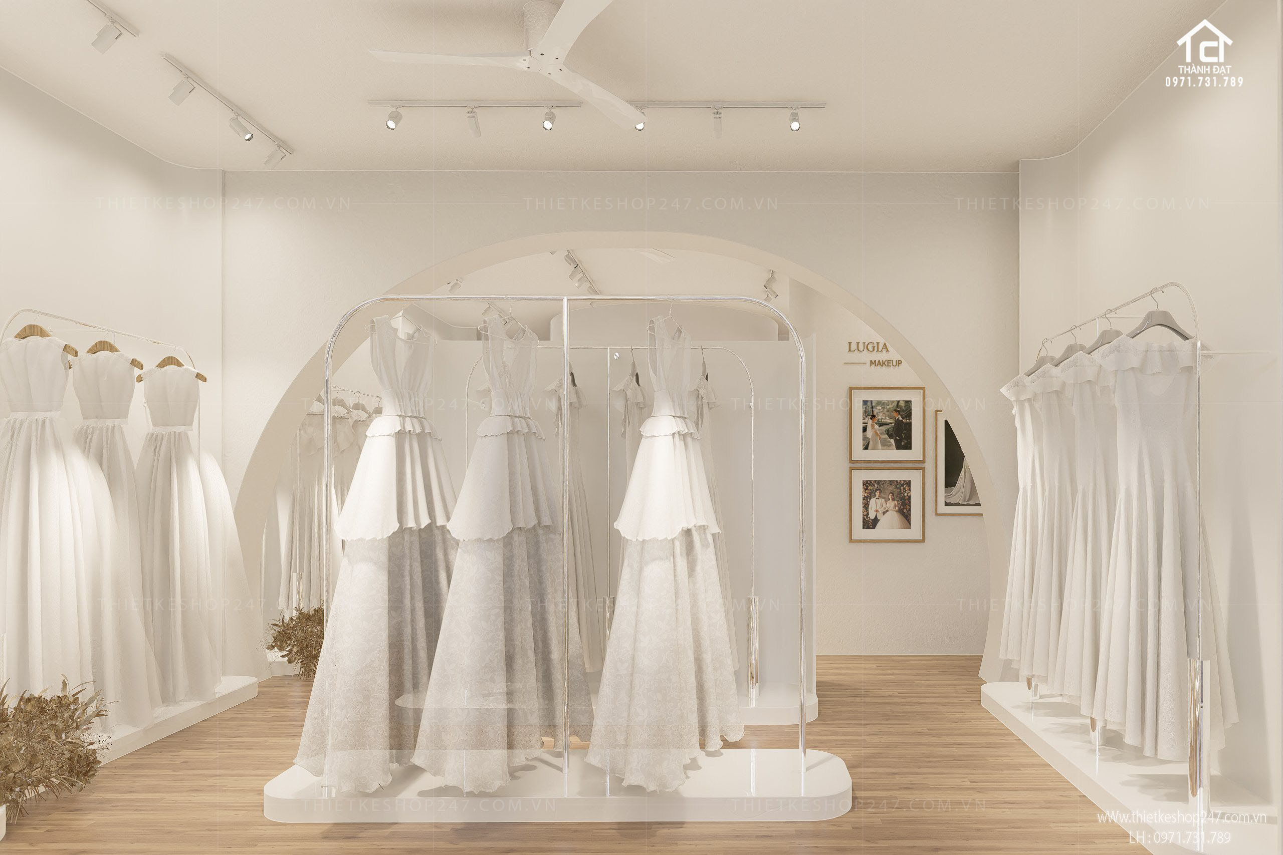 thiết kế studio áo cưới đẹp lôi cuốn