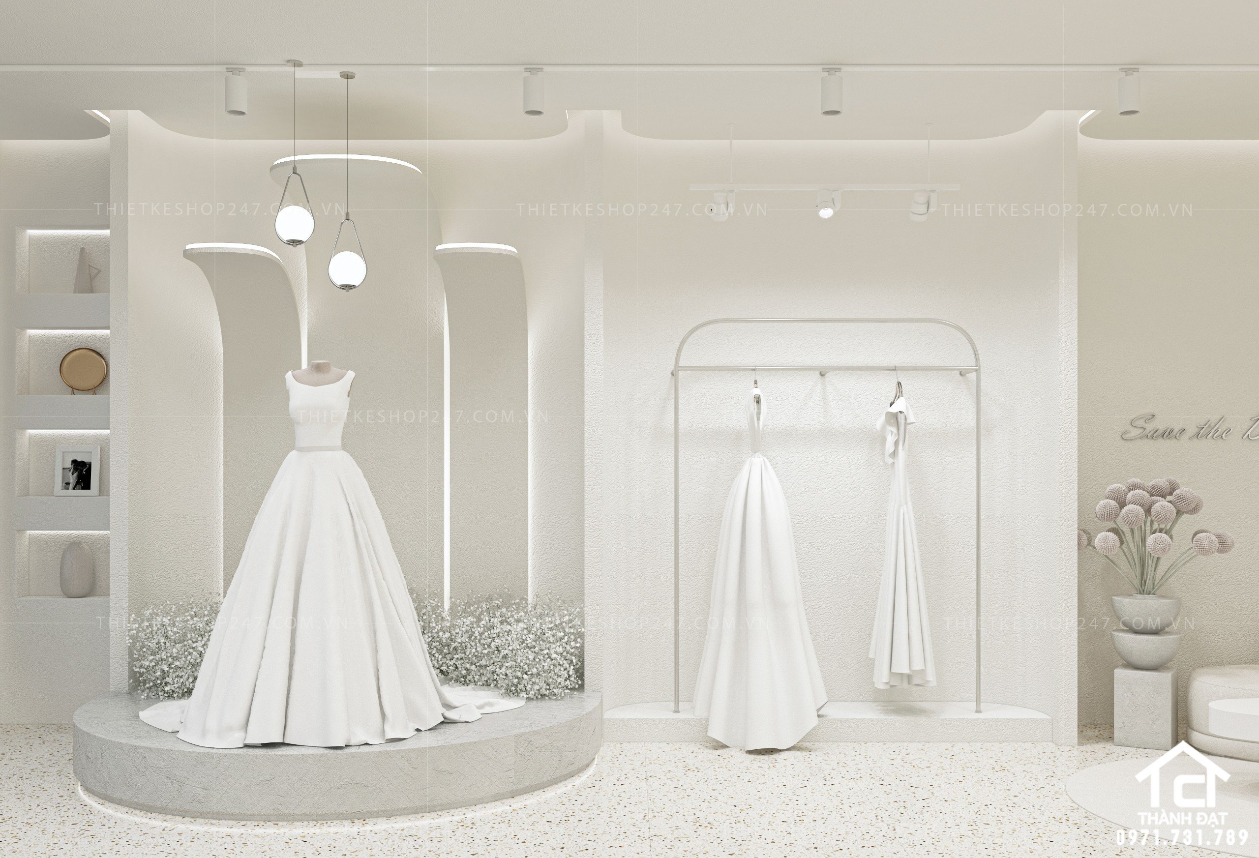 thiết kế studio áo cưới đẹp sáng tạo