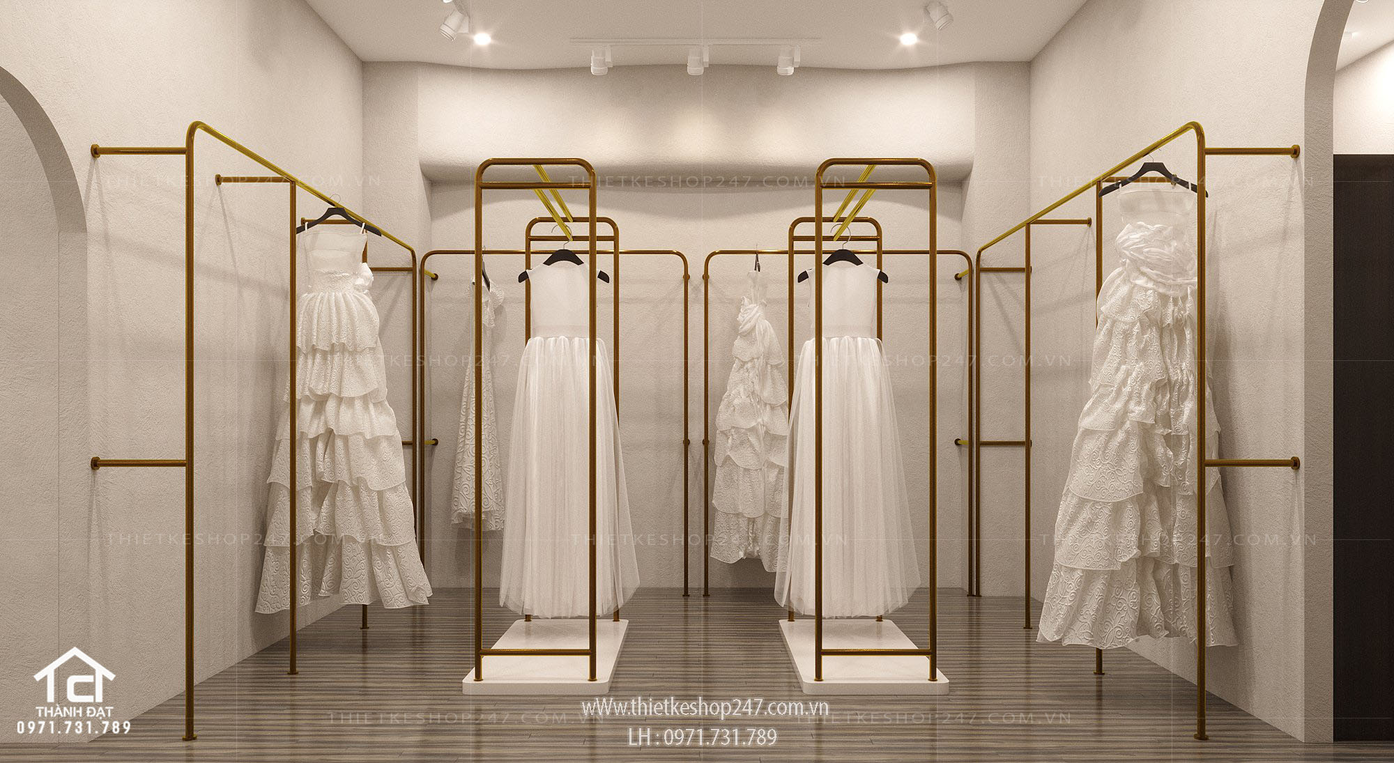 thiết kế studio áo cưới đẹp sinh động