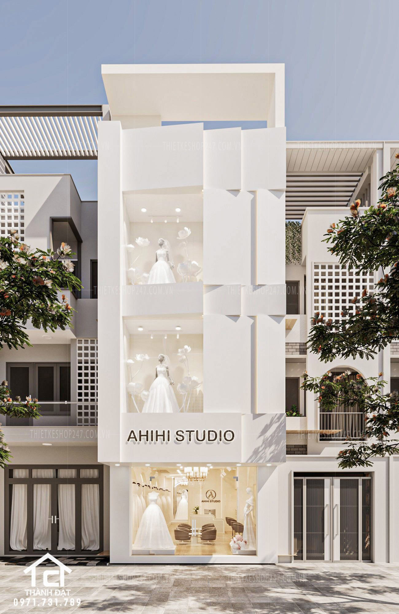 thiết kế studio áo cưới đẹp