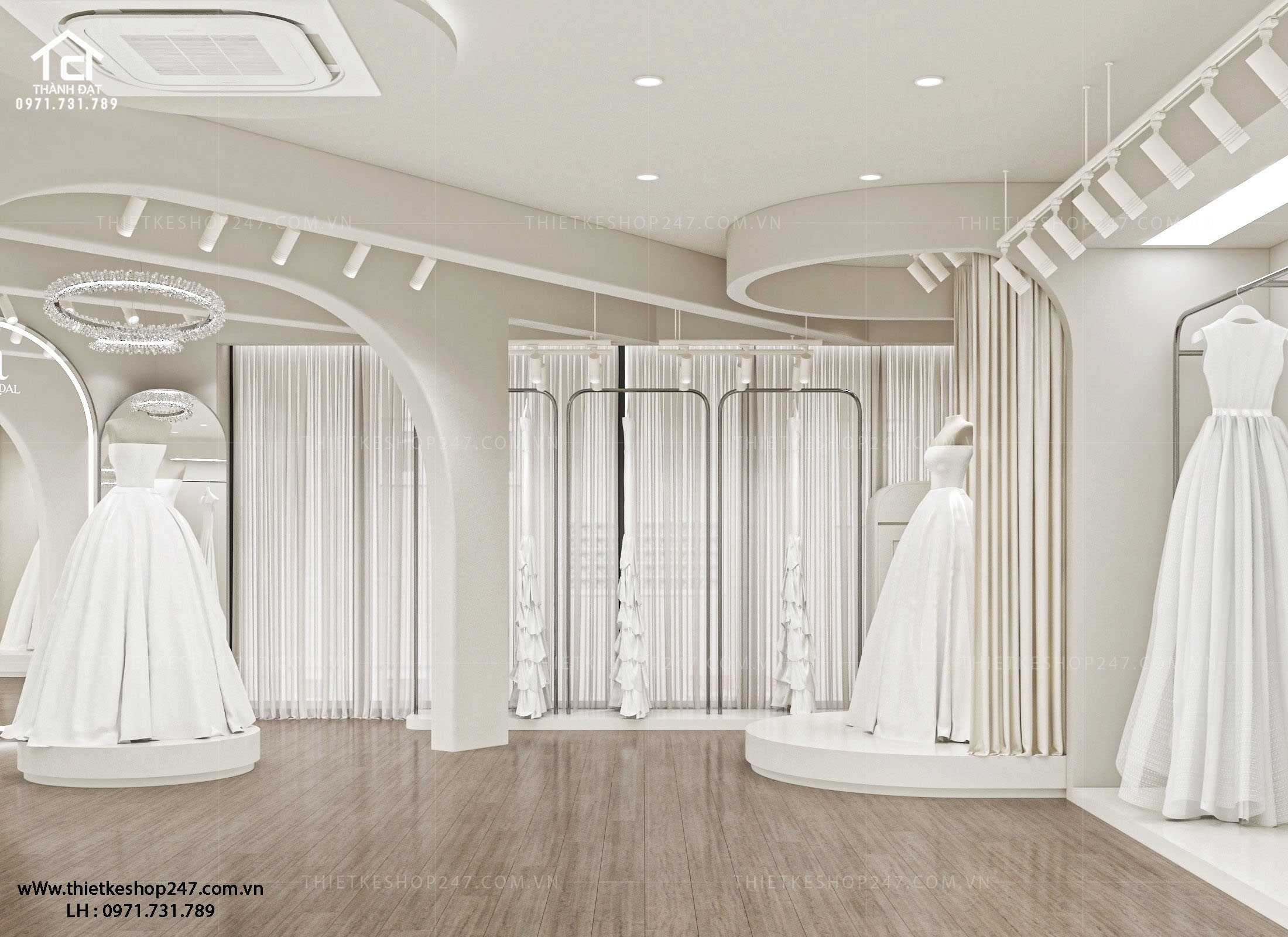 thiết kế studio áo cưới đẹp rạng ngời