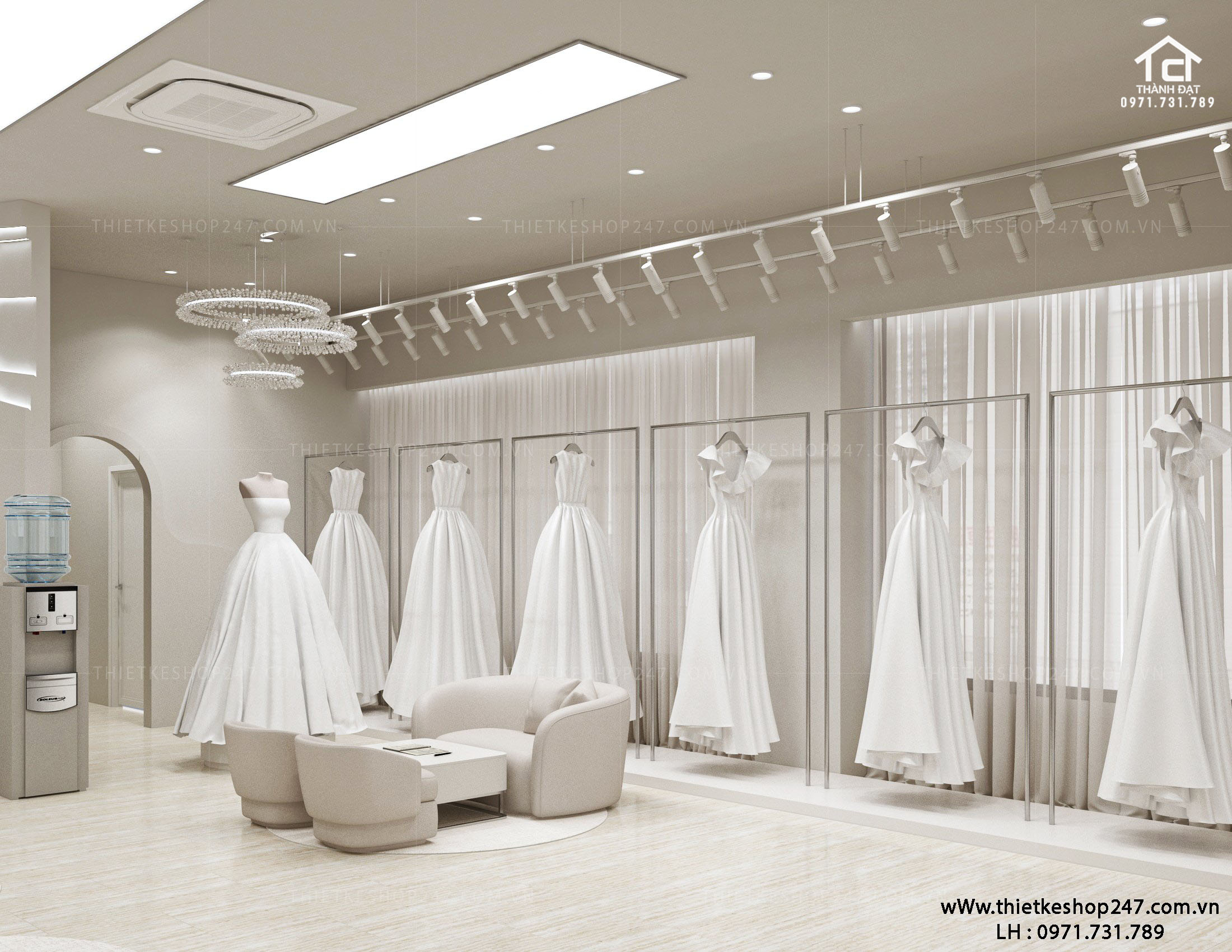 thiết kế studio áo cưới đẹp xinh tươi
