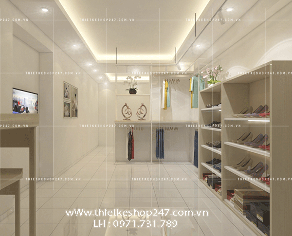 Thiết kế shop giày dép đẹp.