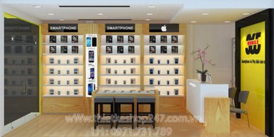 Đa dạng cách trang trí cửa hàng điện thoại đẹp.