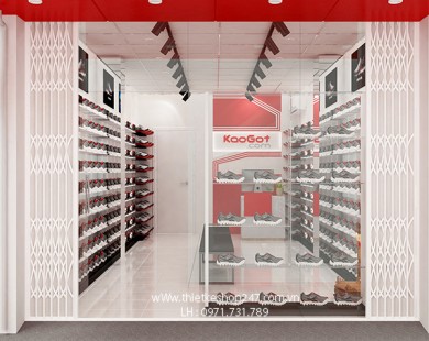 Gợi ý cách thiết kế shop giày dép đẹp, không gian nhỏ”Anh Thuận