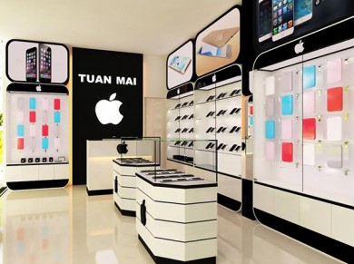Những gợi ý thiết kế cửa hàng điện thoại di động ấn tượng.