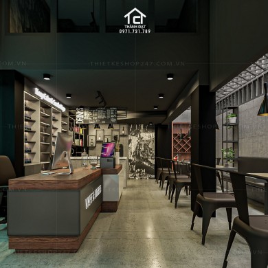Thiết kế quán cafe đẹp phong cách và cá tính – THỜI ĐẠI VAPE & COFFEE