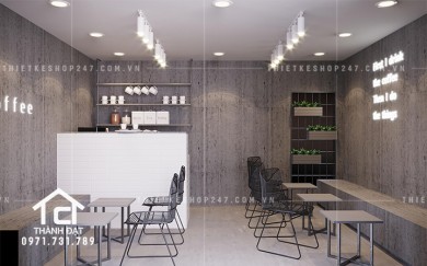 Thiết kế quán cafe đẹp sang trọng dành cho không gian nhỏ - Anh Tuấn