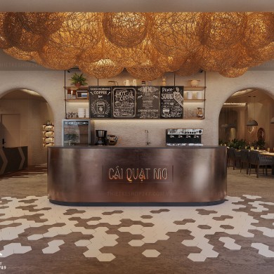 Thiết kế quán cafe đẹp theo phong cách cổ điển – CÁI QUẠT MO