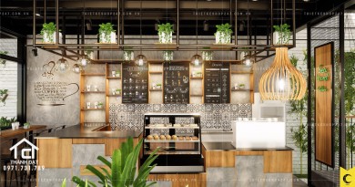 Thiết kế quán trà sữa, café phong cách hàn quốc – Chị Thiên Thanh
