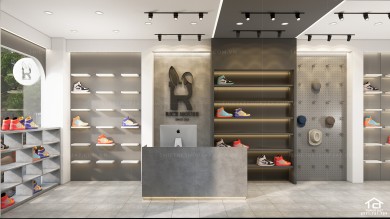 Thiết kế shop giày dép đẹp, hiện đại – Chị Tâm